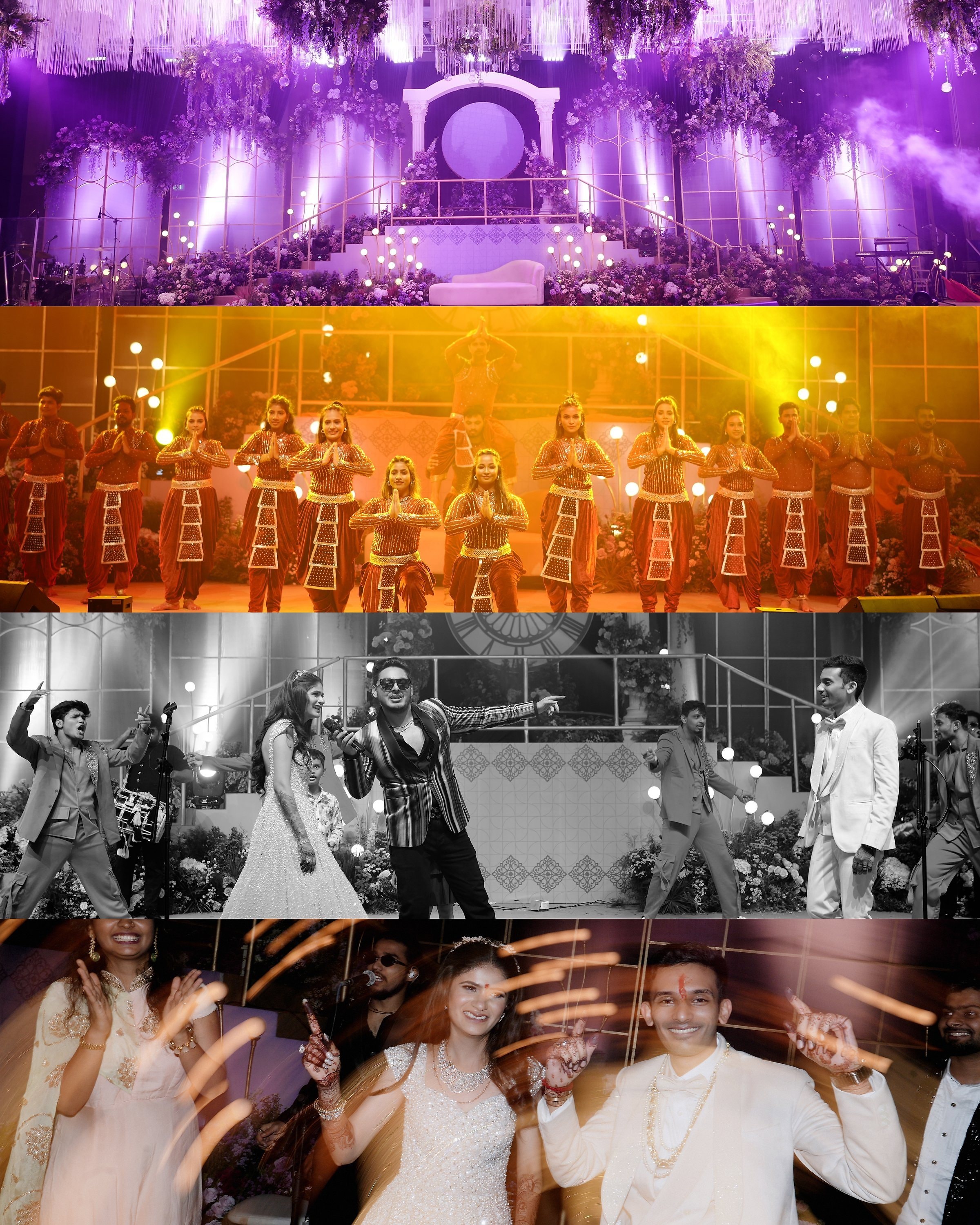 Wedding event highlights collage